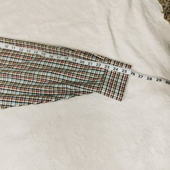 Lands' End Men's Long Sleeve Casual Button Down Plaid Big Tall 18 1/2 - 37 - Picture 14 of 15